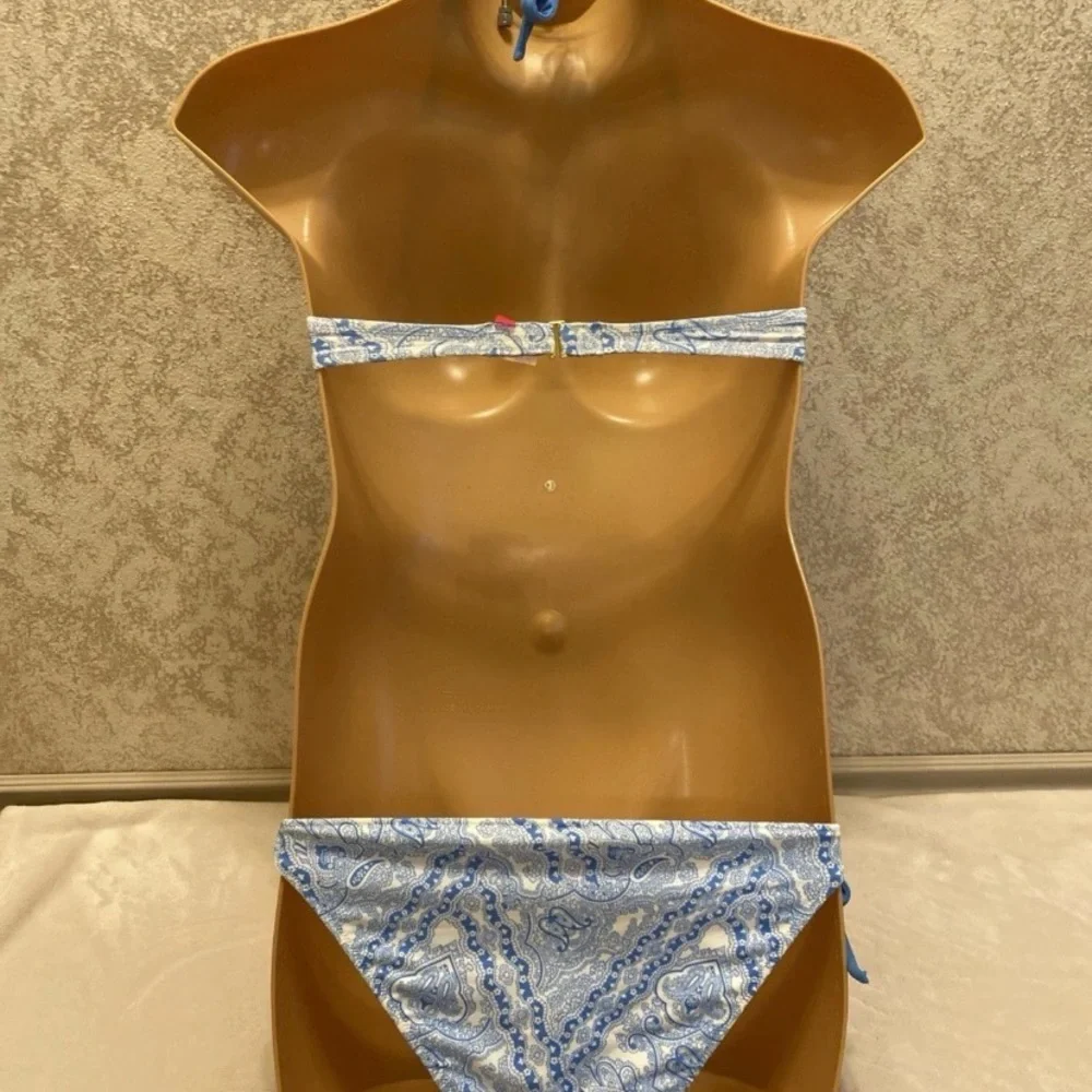 Victoria's Secret Blue and White Paisley Bombshell Bikini